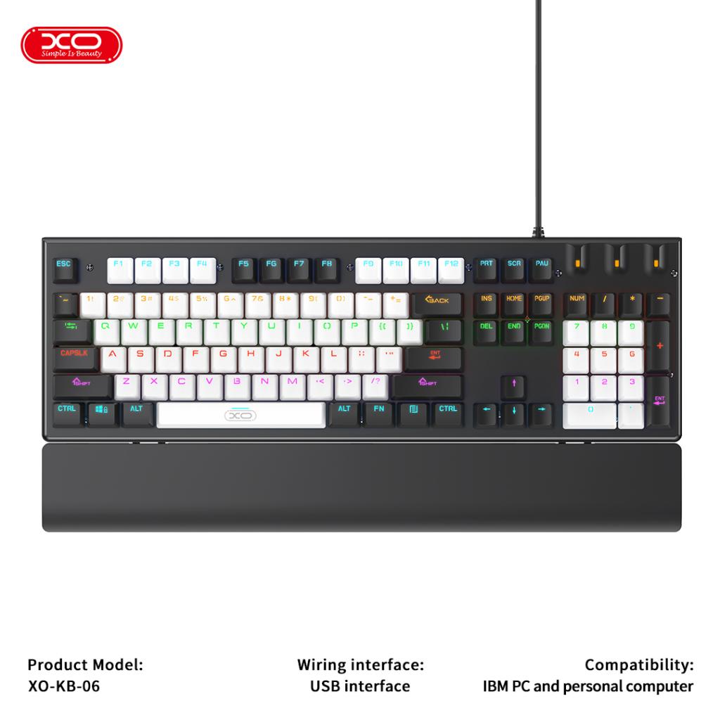 TECLADO + MOUSE USB MECANICO XO-KB-06 +BLANCO - 10188